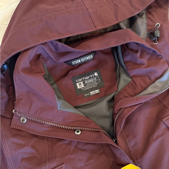Carhartt Maroon Storm Defender Jacket - Picture 2 of 3